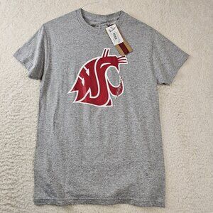 Washington State University T Shirt Men Womens Small Gray WSU Logo Cougs Cougars